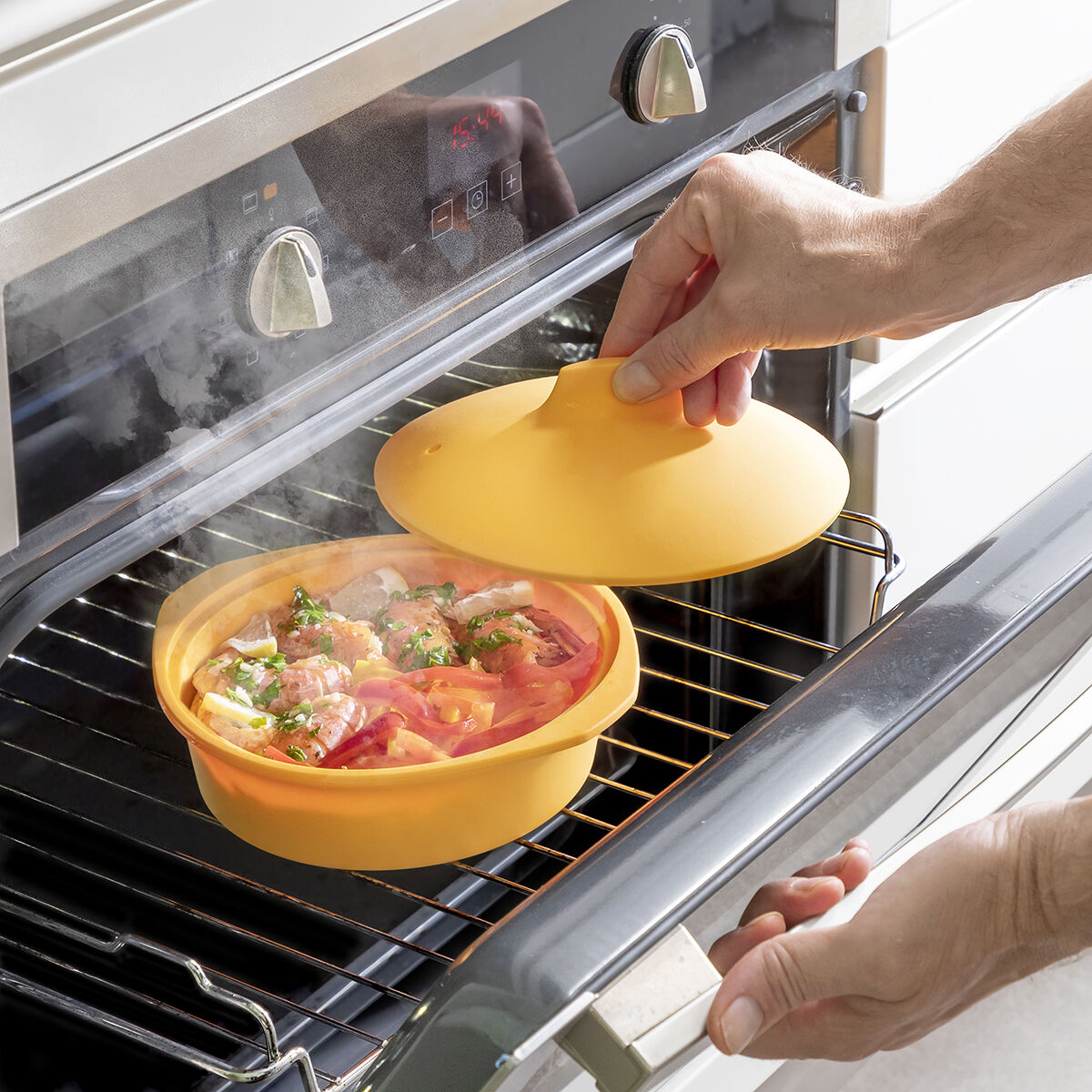Multifunktions-Dampfgarer aus Silikon mit Rezepten Silicotte InnovaGoods