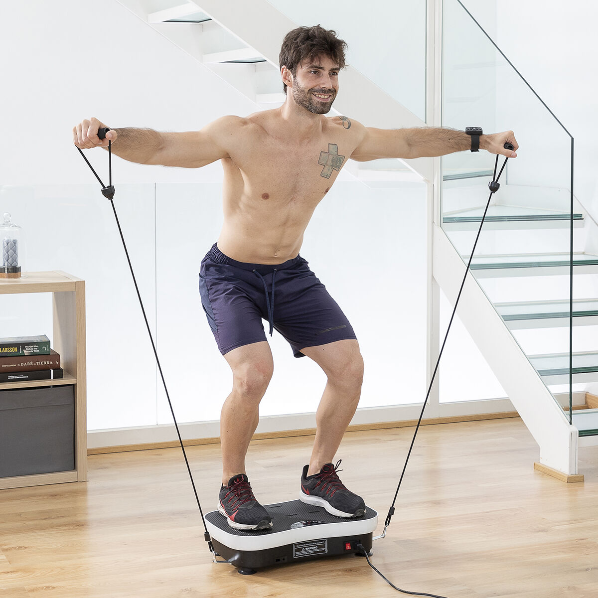 Vibrationstrainingsplatte mit Zubehör und Übungsanleitung Vybeform InnovaGoods