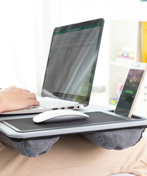 Tragbarer Laptop-Schreibtisch mit XL-Kissen Deskion InnovaGoods