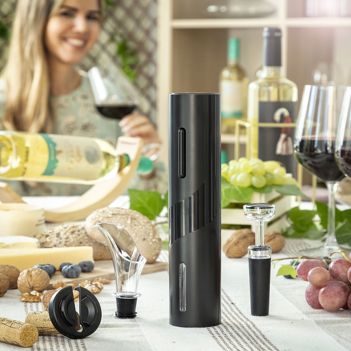 Elektrischer Korkenzieher mit Zubehör zum Weinkorken InnovaGoods