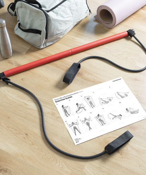Fitnessbar mit Widerstandsbändern und Übungsanleitung Resibar InnovaGoods