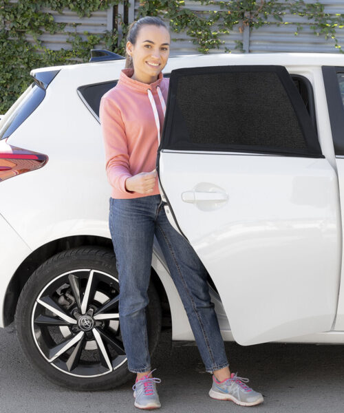 Mesh-Sonnenschutz für das Auto UVlock InnovaGoods Packung mit 2 Einheiten