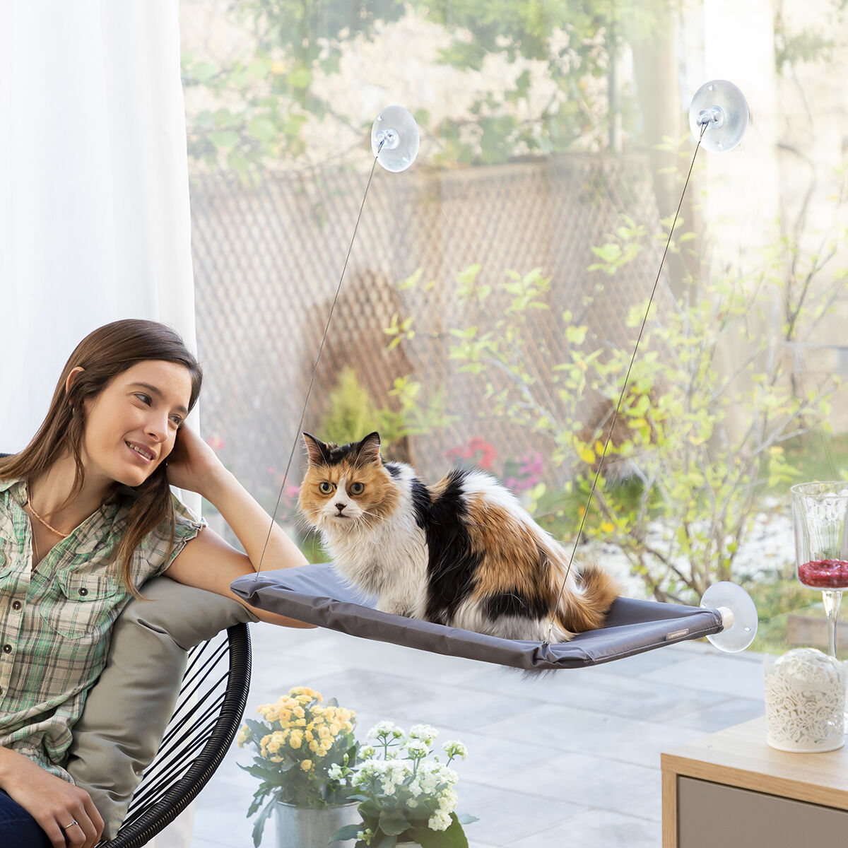 Hängende Katzenhängematte Catlax InnovaGoods