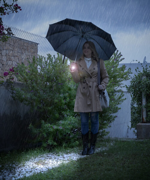 Umgekehrter faltbarer Regenschirm mit LED Folbrella InnovaGoods