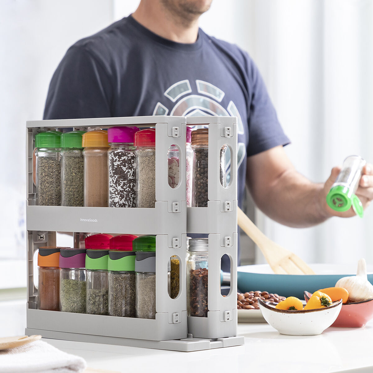 Verschiebbarer und schwenkbarer Gewürzorganisator Rispick InnovaGoods