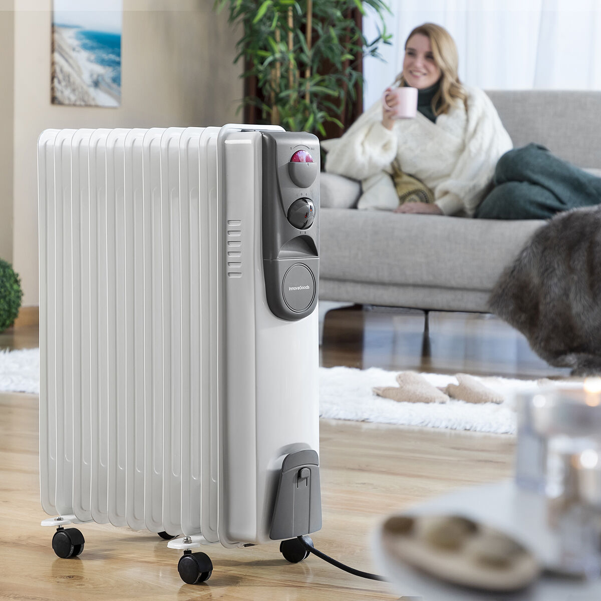 Ölgefüllter Heizkörper Oileven InnovaGoods 2500 W (11 Kammern)