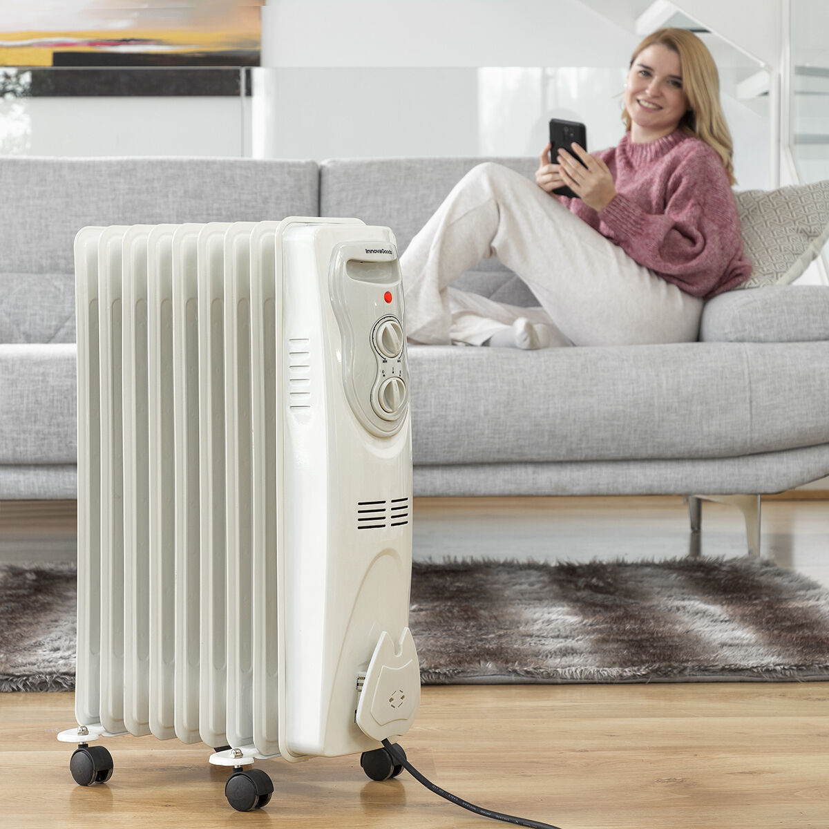 Ölgefüllter Heizkörper Oinine InnovaGoods 2000 W (9 Kammern)