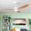 LED-Deckenventilator mit 3 ABS-Flügeln Wuled InnovaGoods Wood 36 W 52" Ø132 cm