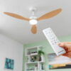 LED-Deckenventilator mit 3 ABS-Flügeln Wuled InnovaGoods Wood 36 W 52