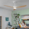 LED-Deckenventilator mit 3 ABS-Flügeln Wuled InnovaGoods Wood 36 W 52
