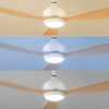LED-Deckenventilator mit 3 ABS-Flügeln Wuled InnovaGoods Wood 36 W 52