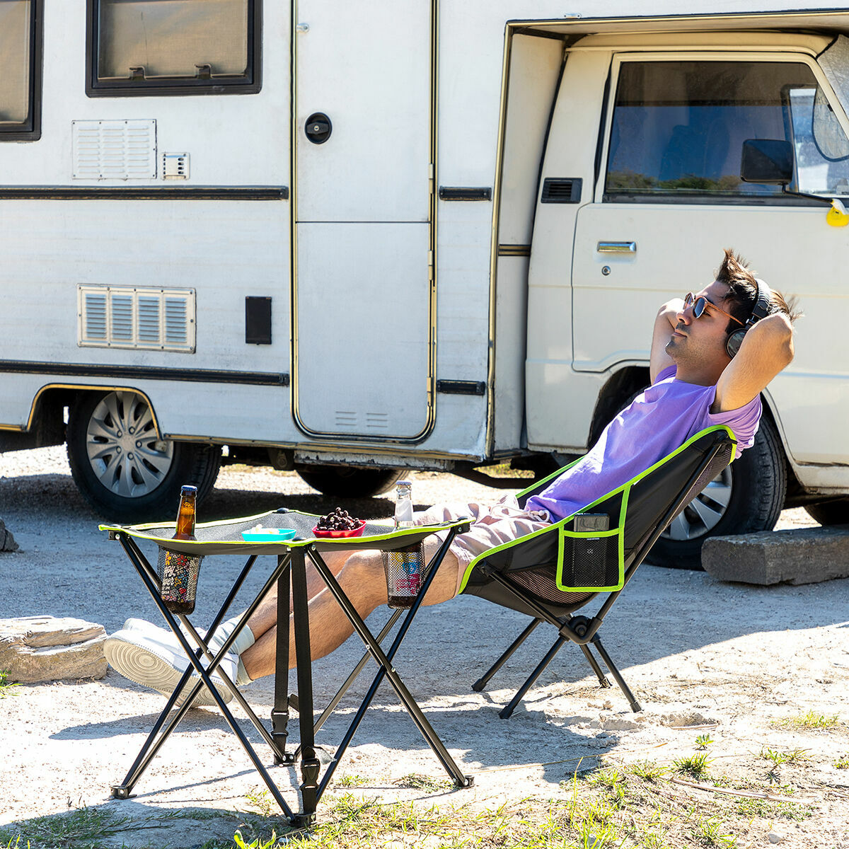 Klappbarer Textil-Campingtisch mit Bezug Cafolby InnovaGoods