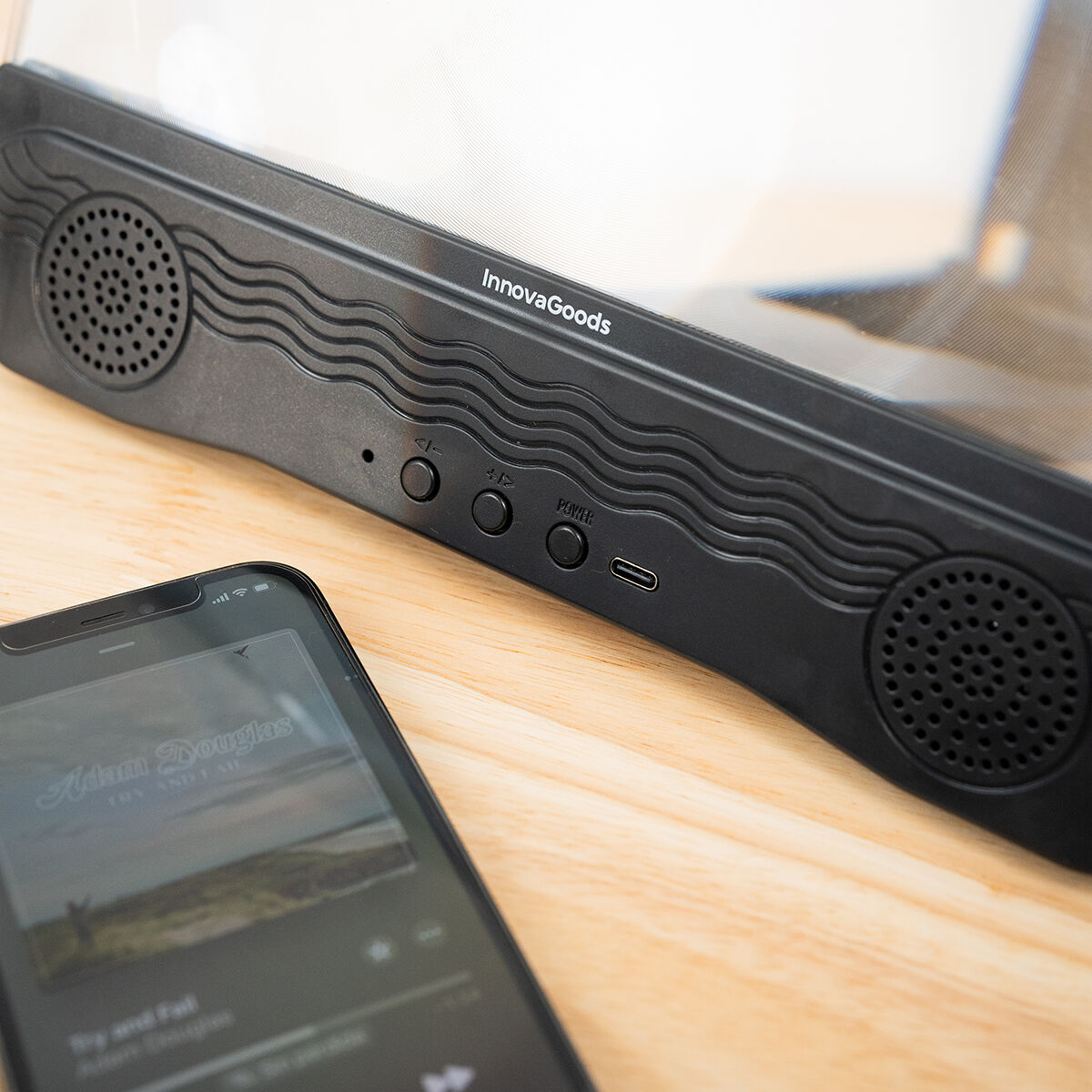 Wiederaufladbare Bildschirmlupe mit Lautsprecher für Mobiltelefone Screenier InnovaGoods