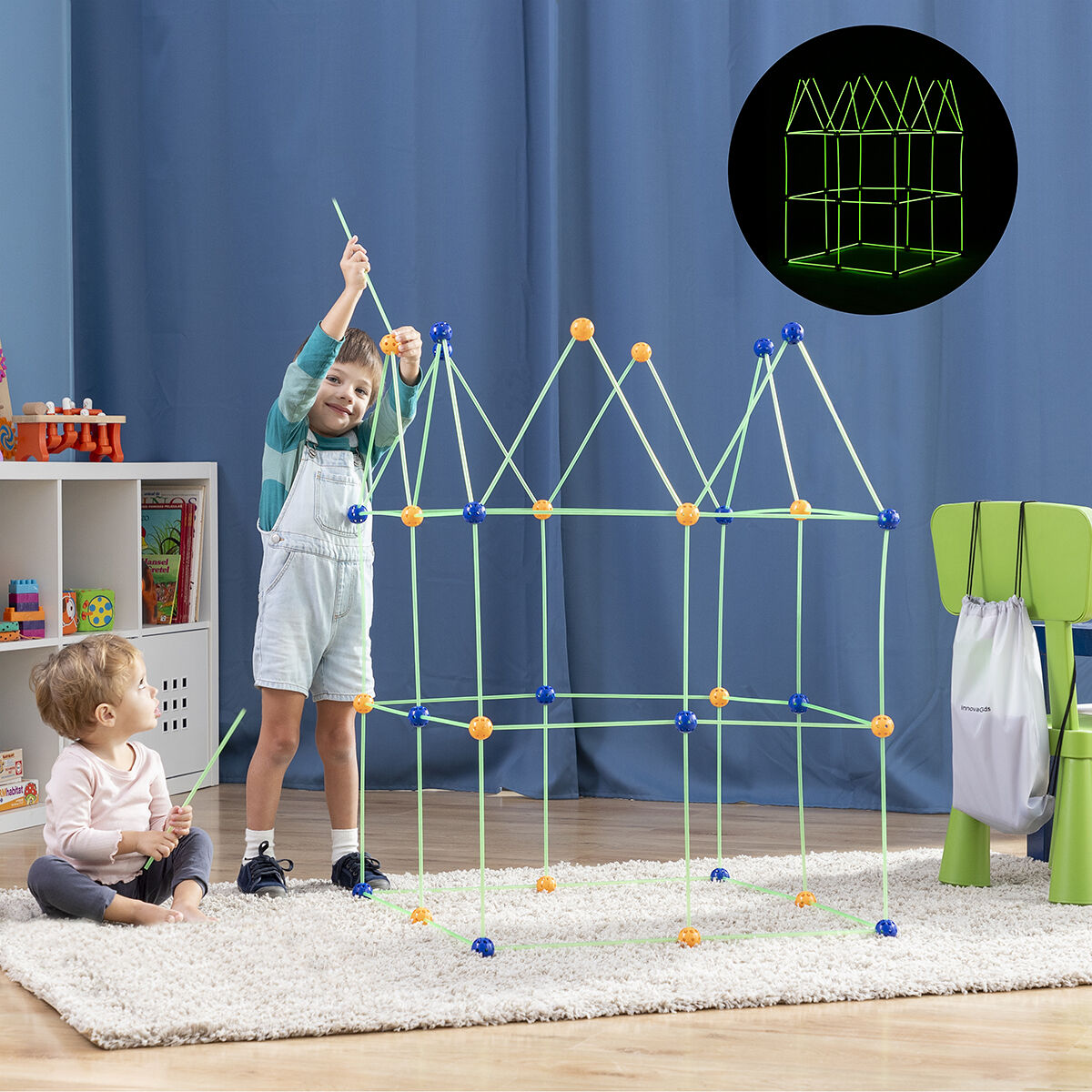 Bausatz für Kinderfestung Archikitt InnovaGoods 85 Teile