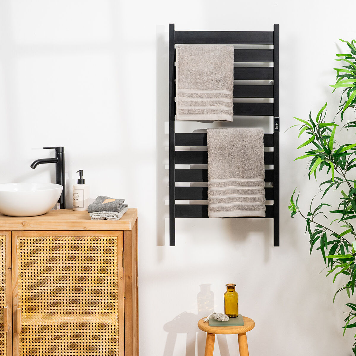 Elektrischer Wand- oder Bodenhandtuchhalter Towarall InnovaGoods 10 Stangen